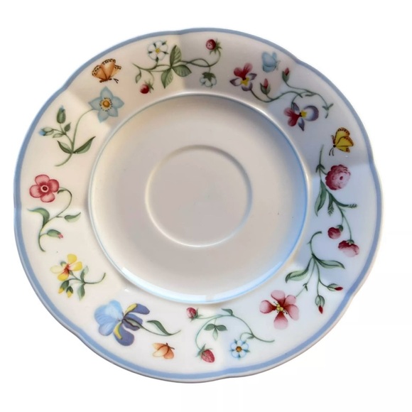 VILLEROY & BOCH Floral Mariposa Cup, Saucer & Dinner Plate (set Of 3) Bone China - Picture 5 of 9